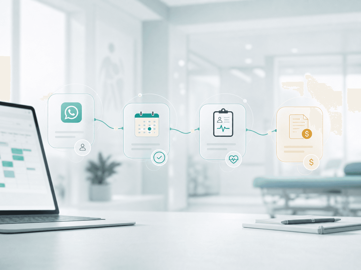 Fluxo conectado do primeiro contato ao financeiro